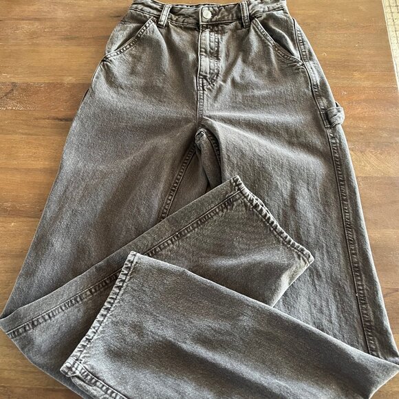 Pacsun Jeans Womens Tan 90s BF Carpenter Denim High Rise Pants SZ 25-Boyfriend - Picture 1 of 10
